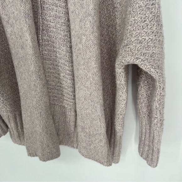 Angel of the North Lavender Chauvet Open Cotton Alpaca Cardigan Sweater Small - Picture 3 of 13